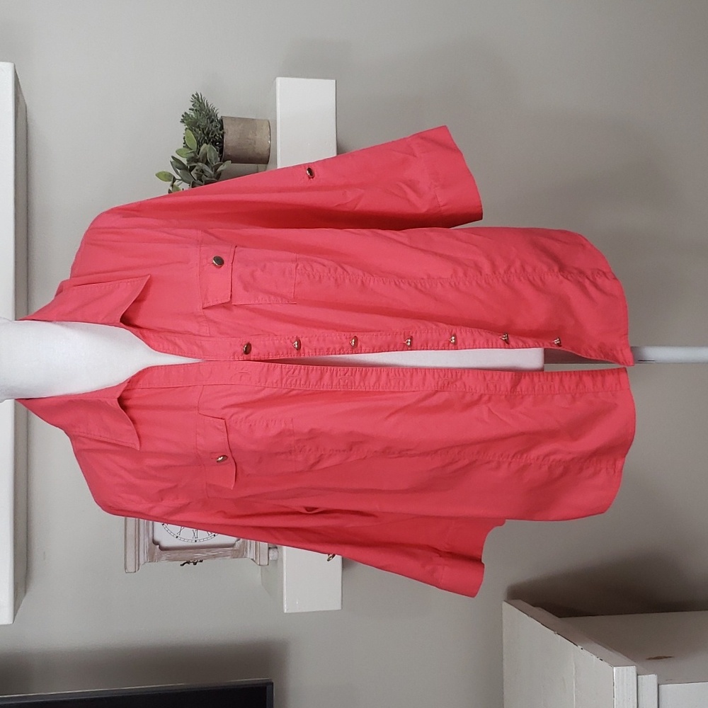 CJ Banks Long Sleeve Button Front Shirt - Picture 7 of 7